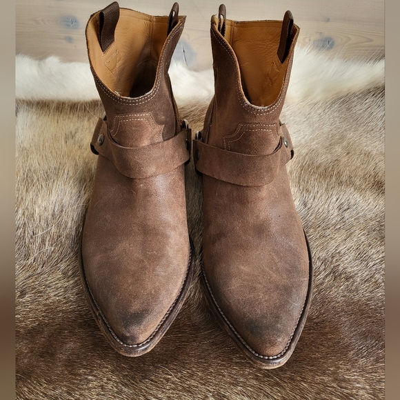 Materia Prima by Goffredo Fantini Italian Sueded Leather Western Ankle Boots 39 - Picture 4 of 15